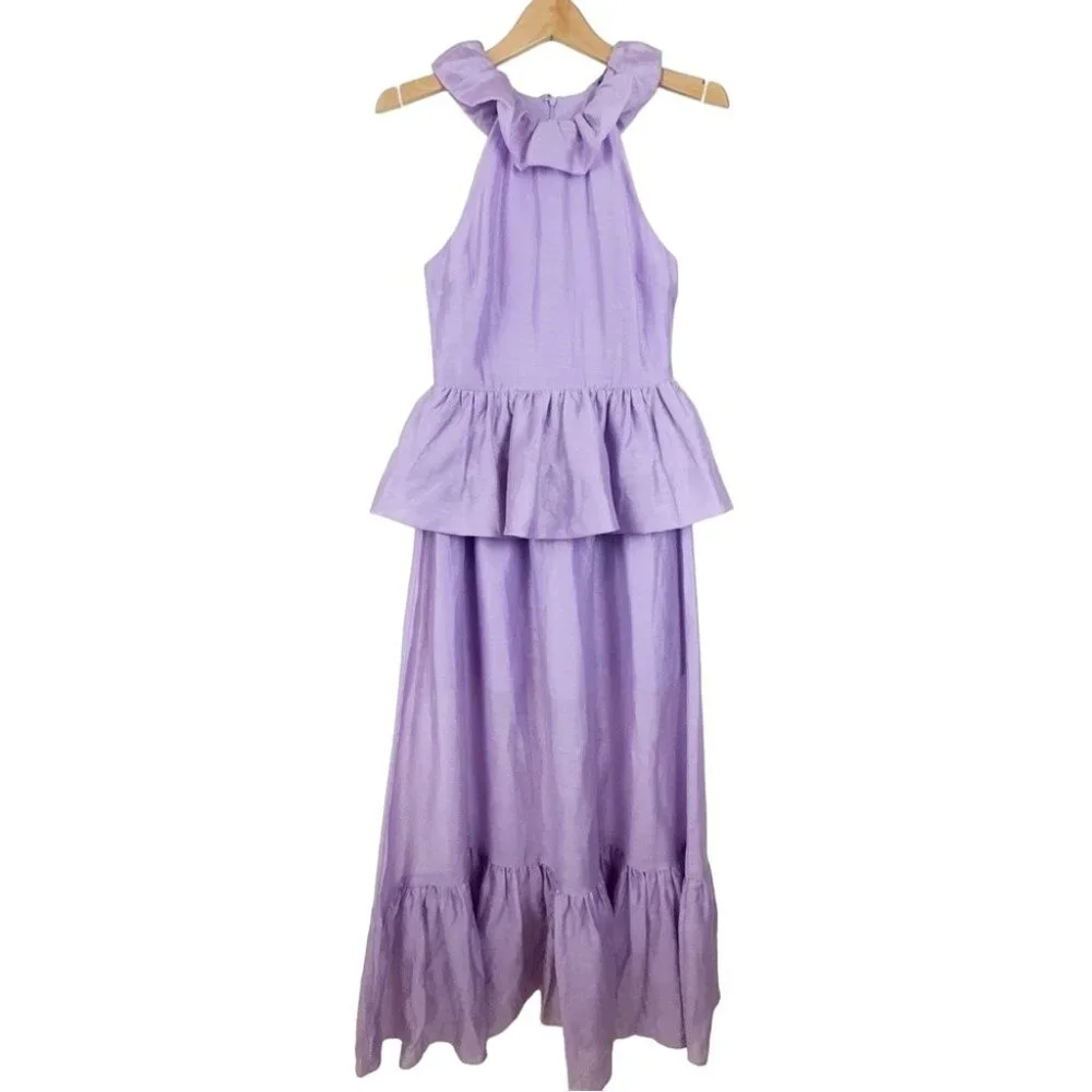 NWT Elliatt Purity Peplum Maxi Dress - Picture 3 of 9